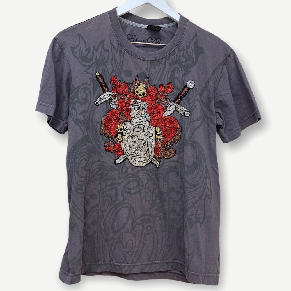 Edward DADA skull‎ beaded t-shirt